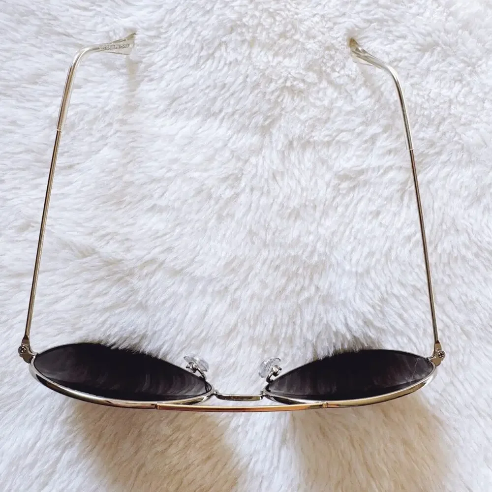 Francine Silver W/ Mirrored Lenses Aviator Sunglasses - Picture 4 of 12